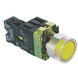 ME-BA51 Žuti ugradni taster NO/NC sa tinjalicom IP63 Mitea Electric