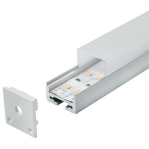 MA623 Aluminijumski profil za LED trake nadgradni set sa difuzorom 2000x20x11mm M623 Mitea Lighting