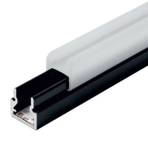 MA1111-C CRNI Aluminijumski profil za LED trake 11x11x2000mm nadgradni sa difuzorom 2m Mitea Lighting