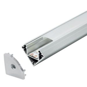 M602-A Aluminijumski profil za LED trake ugaoni 19x19x2000mm set sa difuzorom Mitea Lighting