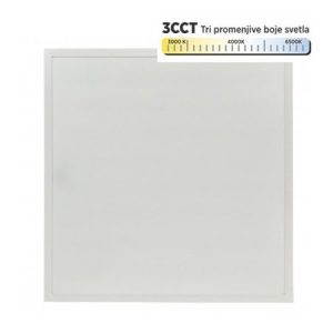 M203427-B1 CCT 595x595 (600x600) ugradni 9u1 backside light LED PANEL beli ram 36-40-48W ~4320lm 220V Mitea Lighting (25 mes.)