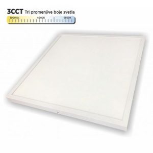 M203427-N-B1 CCT 600x600 nadgradni 9u1 backside light LED PANEL beli ram 36-40-48W ~4320lm 220V Mitea Lighting (25 mes.)