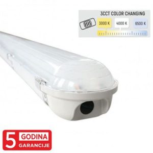 M205611 CCT 48W (2x24W) LED IP65 vodonepropusna svetiljka 6500K integrisana 1.2m 5800lm 5Y Mitea Lighting