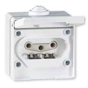 Aling Priključnica šuho III plasticna bela IP54 16A 203 OG