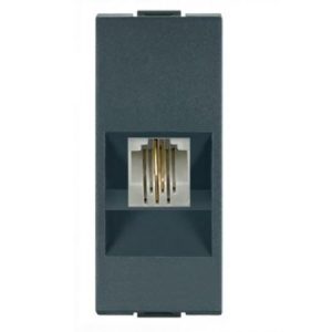 Aling 1M telefonska Priključnica RJ12 6/2 antracit siva 661.A MODE