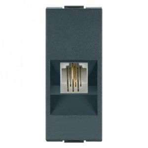 Aling 1M telefonska Priključnica RJ12 6/4 antracit siva 663.A MODE