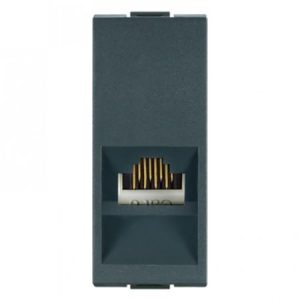 Aling 1M kompjuterska Priključnica RJ45.Cat5 antracit siva 664.A MODE