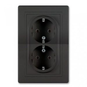 Aling Priključnica šuho II dupla crna soft 604.E1E1 Prestige