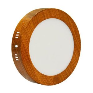 LED panel nadgradni okrugli 12W boja drveta Mitea Lighting