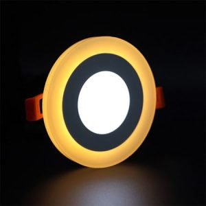 M3UO-D 3W+3W 6500K+3000K beli ugradni okrugli LED panel Mitea Lighting