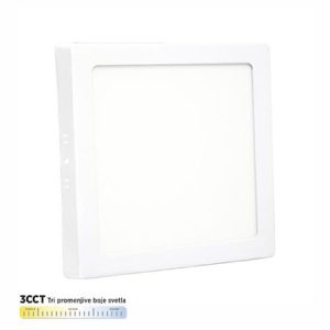 M24NK-CCT 24W 3000~6500K beli nadgradni kvadratni LED panel Mitea Lighting (25 mes.)