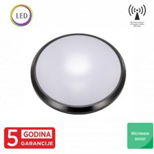 M271-C CRNA 12W IP20 okrugla LED plafonjera sa microwave senzorom pokreta fi250x56mm ISM band 5Y Mitea Lighting