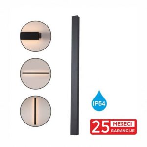 M083/500 CRNA LED 10W LED 4000K zidna lampa IP54 Mitea lighting, (25 mes.)