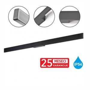 M1058/1000 CRNA LED 18W LED 4000K zidna lampa IP54 Mitea lighting, (25 mes.)