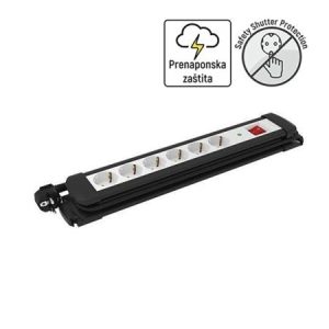 PM6ZP-5M S DZ 16A 250V 3680W prenosna šestostruka Priključnica (produžni kabl) sa prenaponskom zastitom i prekidacem Mitea Electric