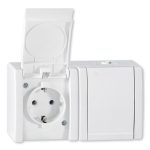 Aling priključnica šuho II dupla keramičko jezgro bela IP44 242.00 OG Power