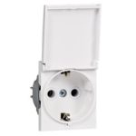 Aling 2M priključnica šuho II sa poklopcem bela 16A 653.00 MODE