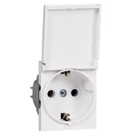 Aling 2M priključnica šuho II sa poklopcem bela 16A 653.00 MODE