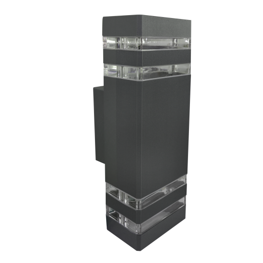 M035 II A Max.2x35W antracit siva IP44 2xGU10 dva reda lampa zidna Mitea Lighting