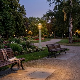 M2002-SV Max.1x60W beli IP44 E27 baštenska lampa - fenjer Mitea Lighting