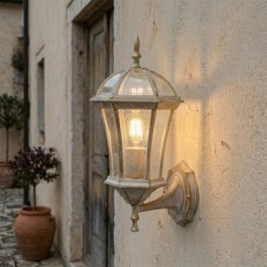M2004-G Max.1x60W beli IP44 E27 baštenska lampa, fenjer Mitea Lighting