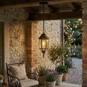 M2005-V Max.1x60W crni IP44 E27 baštenska lampa, fenjer Mitea Lighting