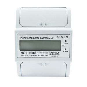 ME-STR580 100A monofazni merač potrošnje (strujomer) za DIN šinu 4P 1600imp/kWh 230V Mitea Electric
