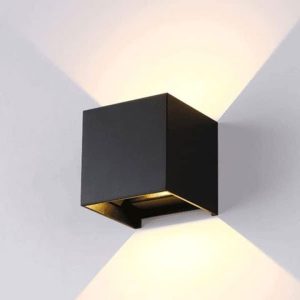 M954040 C 10W 4000K crna IP54 L100xW100xH100mm LED baštenska zidna lampa (podesiv ugao) 600lm Mitea Lighting