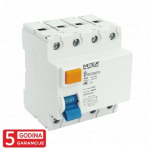ME-FID sklopka N-LEVO 40A 500mA 3P+N SGPL 5Y Mitea Electric