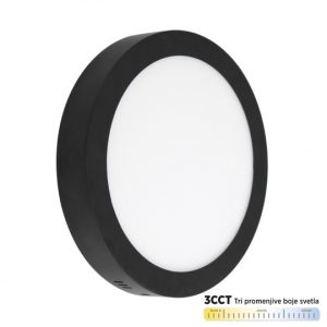 M24NO-BK-CCT 24W 3000~6500K crni nadgradni okrugli LED panel Mitea Lighting