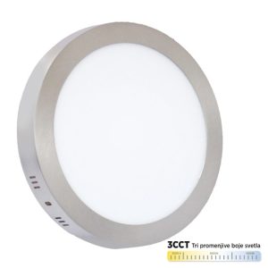 M24NO-SN-CCT 24W 3000~6500K saten nikl nadgradni okrugli LED panel Mitea Lighting