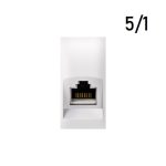Aling PP kompjuterska priključnica E-1M RJ45 CAt6 beli 74223.0 5/1 EXPERIENCE