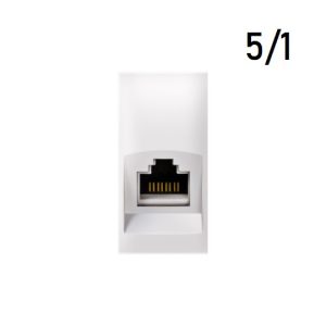 Aling PP kompjuterska priključnica E-1M RJ45 CAt6 beli 74223.0 5/1 EXPERIENCE