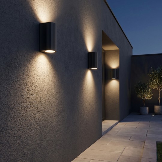 M955020 B CRNA baštenska lampa zidna 2xGU10 IP65 Mitea Lighting - Slika 2