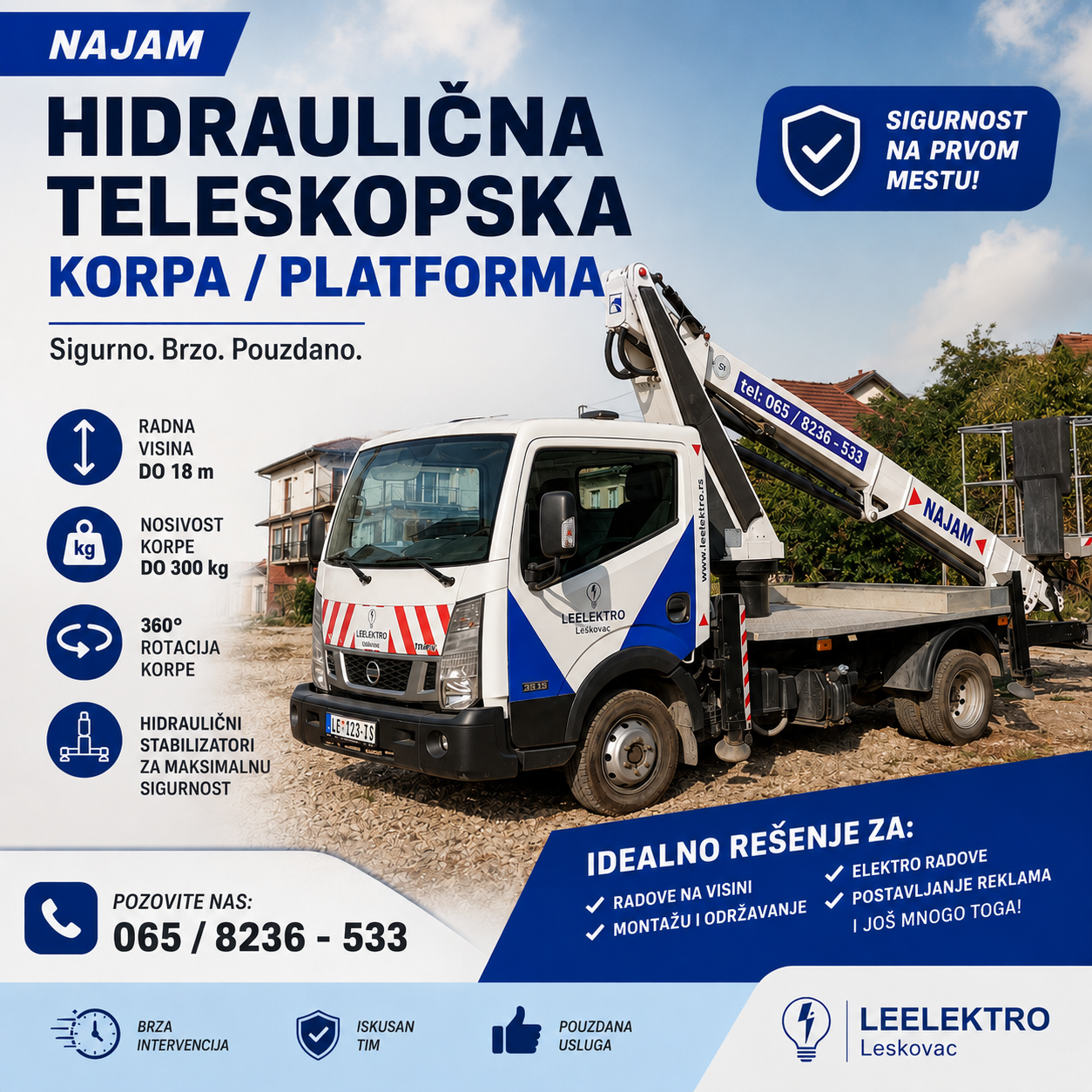 Kamion sa korpom CTE – 18 m / 300 kg
