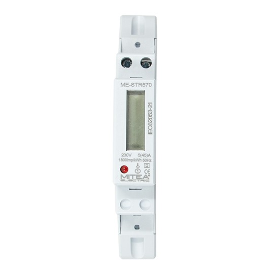 ME-STR570 45A monofazni merač potrošnje (strujomer) za DIN šinu 1P 1600imp/kWh 230V Mitea Electric