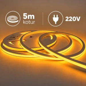 MLI-2835-230V-120-D5 AMBER 2200K 10W/1m 220-230V IP65 10x10mm 5m kotur NEON FLEX LED traka 120 LED/1m Mitea Lighting