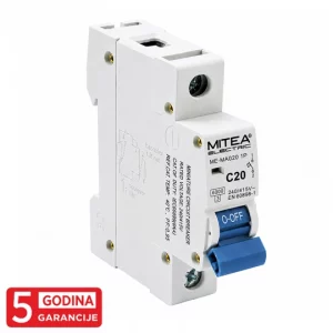 ME-MAO20 Automatski osigurač C20A 6kA 240/415V tipC 5Y Mitea Electric
