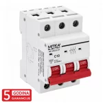 ME-MAO10 3P Automatski osigurač 3x10A 6kA 240/415V tipC 5Y Mitea Electric
