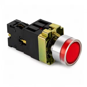 ME-BA61 crveni ugradni taster NC sa tinjalicom IP63 Mitea Electric