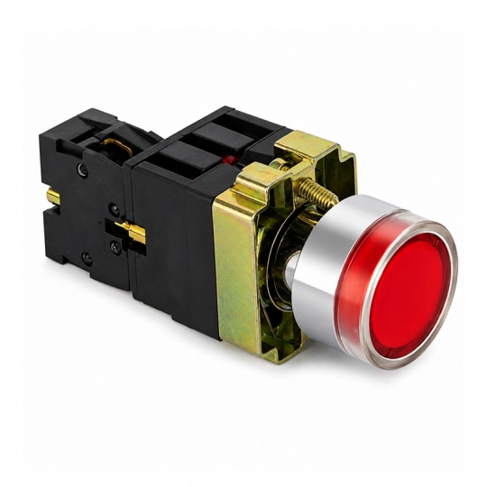 ME-BA61 crveni ugradni taster NC sa tinjalicom IP63 Mitea Electric