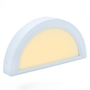 -R M9NPO 9W 3000K beli nadgradni polu-okrugli zidni LED panel Mitea Lighting